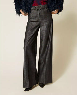 Wide Leg Jeans with Belt
