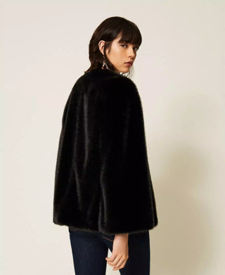 Faux Fur Cape Jacket