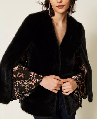 Faux Fur Cape Jacket