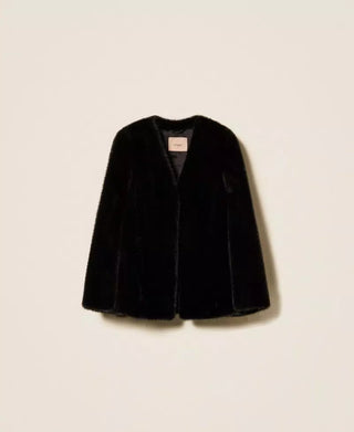 Faux Fur Cape Jacket