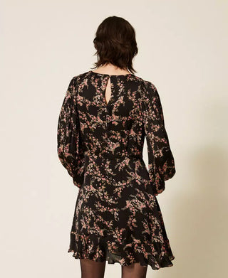 Floral Satin Mini Dress