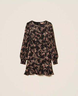 Floral Satin Mini Dress