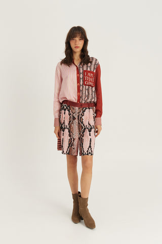 Juliette Pleated Print Shorts