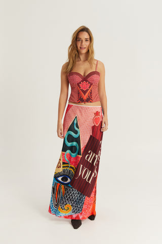 Emery Printed Corset Top