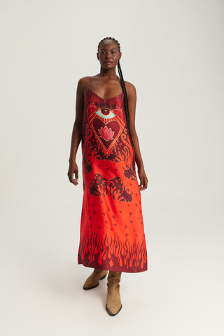 Olivia Printed Camisole Maxi Dress
