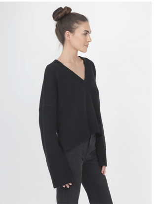 4-Loving-People_Keira-V-Neck_Black_Side_SeeSaw-Boutique