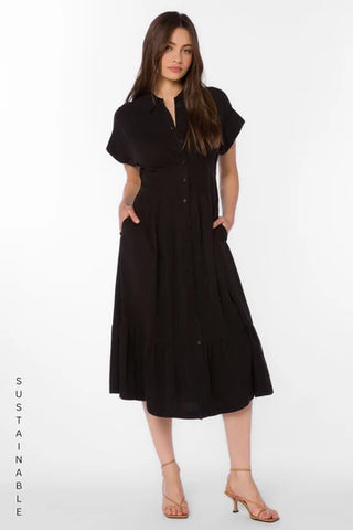 Short Cuffed Maxi Dress