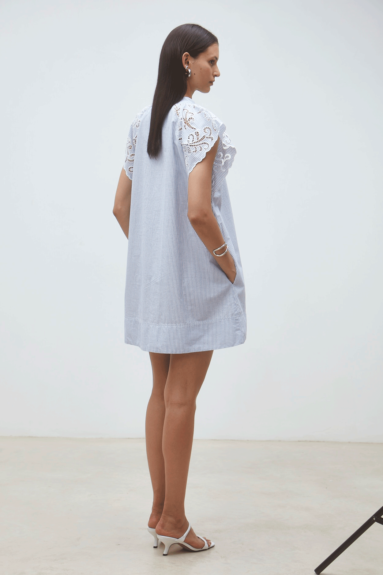 Suncoo Blue Cotton Shift Mini Dress for Women SeeSaw Boutique Suncoo Blue Cotton Shift Mini Dress for Women SeeSaw Boutique