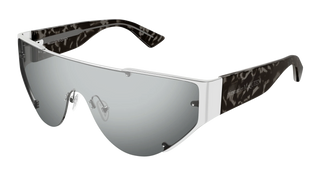 Designer Shield Sunglasses for Women | Silver Oversized Statement Sunglasses