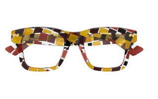 Designer Multicolor Square Frame Glasses for Women | Statement Acetate Eyeglasses