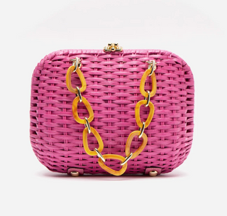 Hen Bag Peony Wicker Chain Pink
