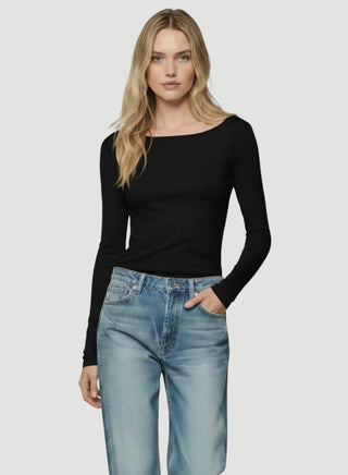 Soft Touch Long Sleeve Boatneck Top