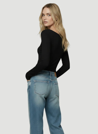 Soft Touch Long Sleeve Boatneck Top