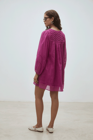 long sleeve flowy mini dress Women's Ruffle Lantern Tie-Up Front Solid Color Pleated Dress Short Dress 5% Spandex Imported Model is wearing a size SmallModels Profile Windsor Chic Serve Flowy Sleeve