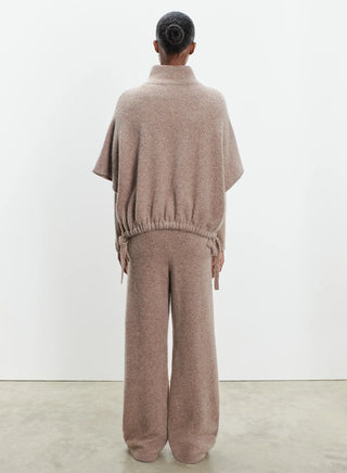 Ultra Soft Alpaca Elbow Sleeve Zip-Front Cardigan