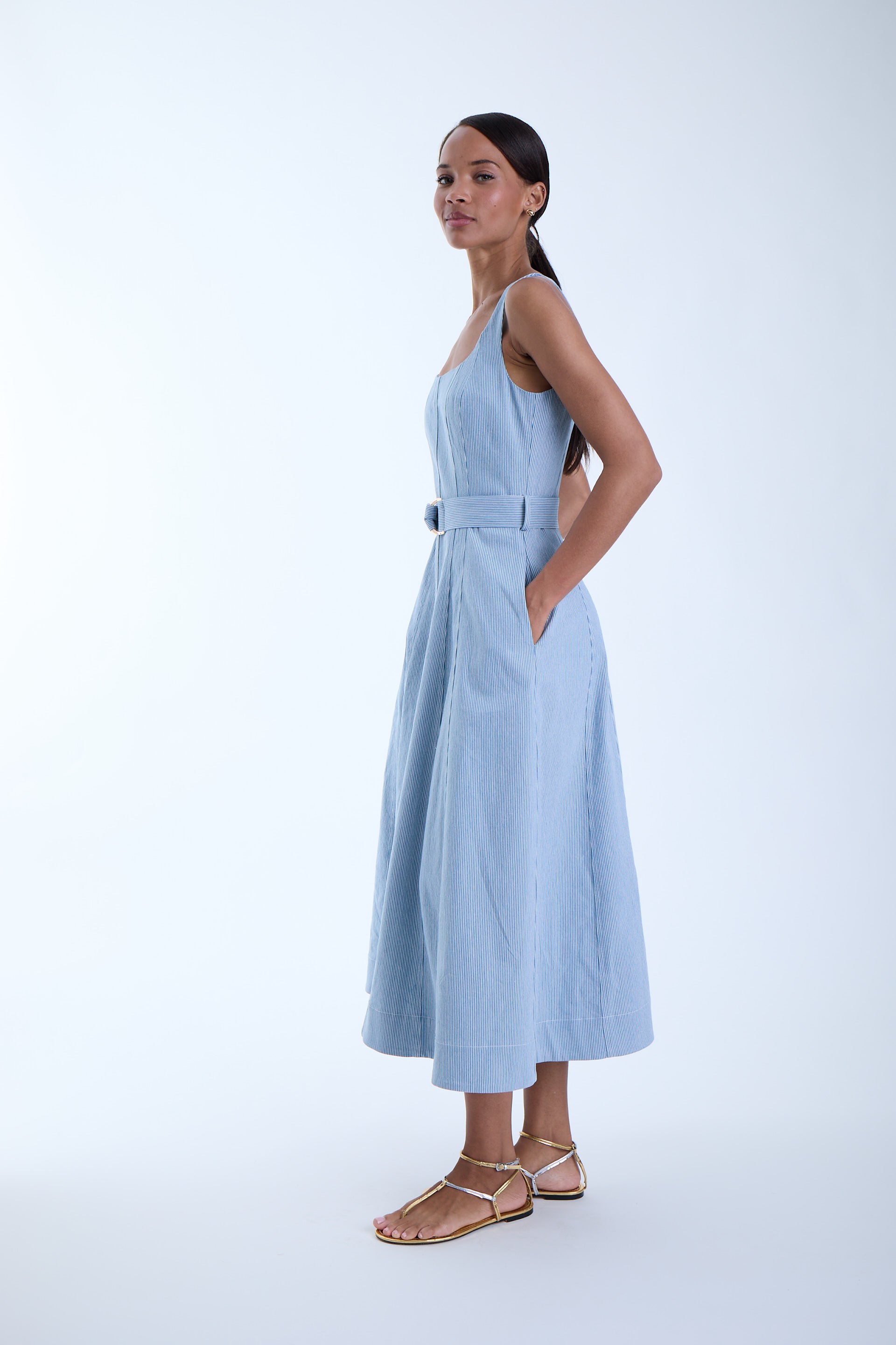 light denim maxi dress Blessing your TL with some modest Denim love , Dress: @fashionnova Tennessee Denim Maxi Dress