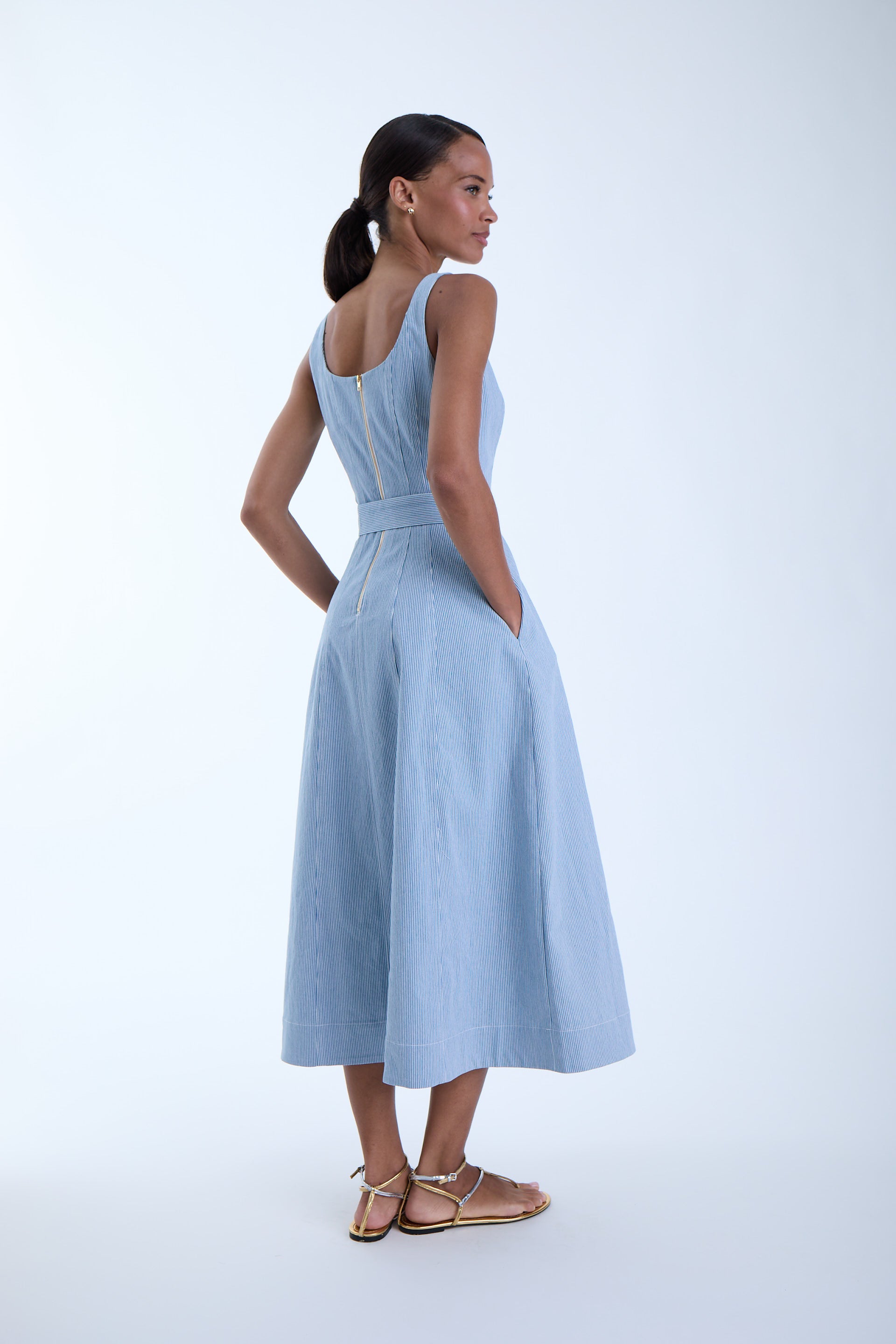 Karina Grimaldi Light Wash Denim Maxi Dress for Women – SeeSaw Boutique