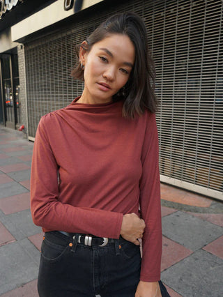 Long Sleeve Mock Neck Top