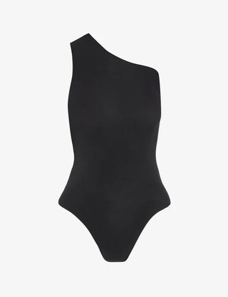 Black One Shoulder Bodysuit | Seamless Sculpting Bodysuit