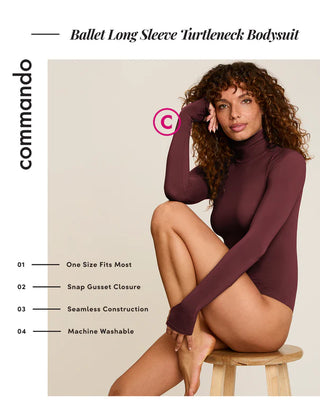 Ballet Long Sleeve Turtleneck Bodysuit