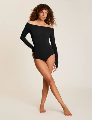 Ballet Off Shoulder Bodysuit w Thumbholes