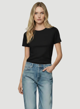 Machine Washable Cashmere Short Sleeve Crewneck Sweater