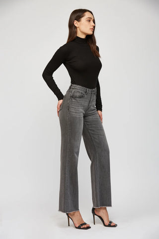 Super High Rise Wide Leg Jeans – Grey Wash