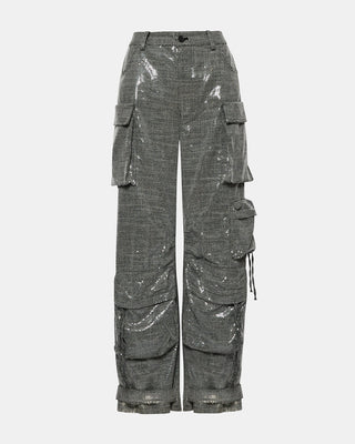 Duo Black Plaid Cargo Pants
