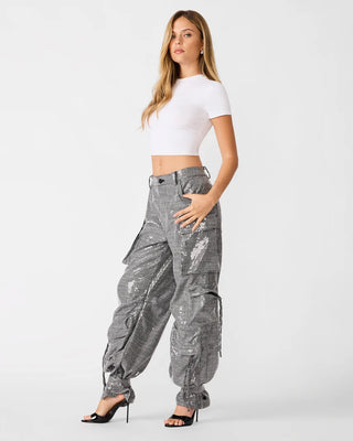 Duo Black Plaid Cargo Pants