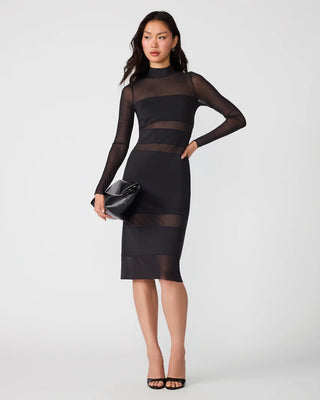 Blaze Mesh Panel Midi Dress
