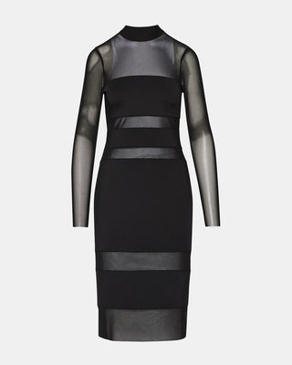 Blaze Mesh Panel Midi Dress