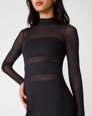 Blaze Mesh Panel Midi Dress