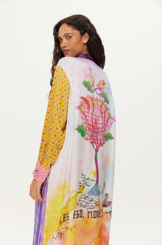 Colorful Print Midi Shirt Dress – Statement Vacation & Brunch Dress