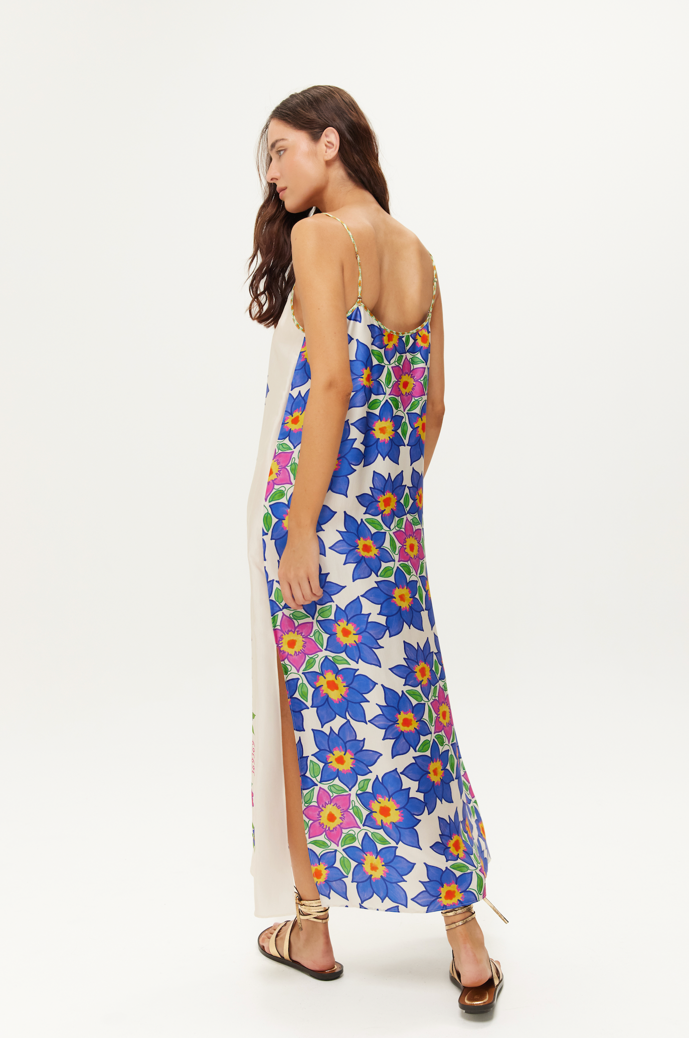 olivia floral maxi dress Olivia Floral Maxi Dress in Blue Multi