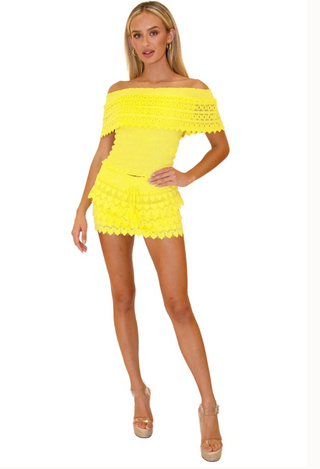 Crochet Off Shoulder Cotton Top