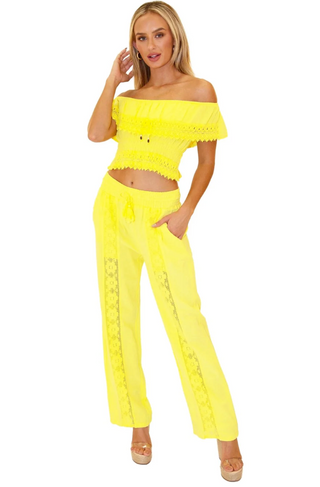 Miranda Wide Leg Cotton Pants