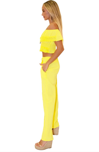 Miranda Wide Leg Cotton Pants