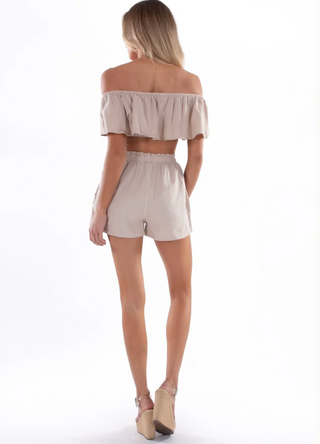 Amelie Off Shoulder Cotton Crop Top