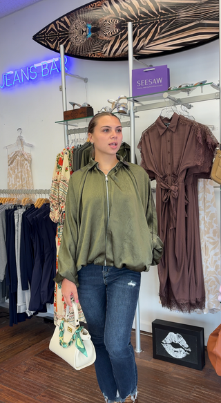 Relaxed Bomber Jacket