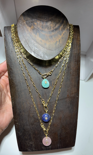 Natural Stone Pendant Necklace