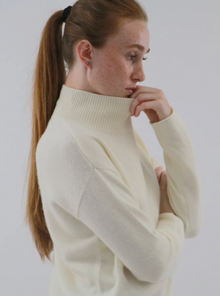 Gemma Mongolian Cashmere Mock Neck Sweater