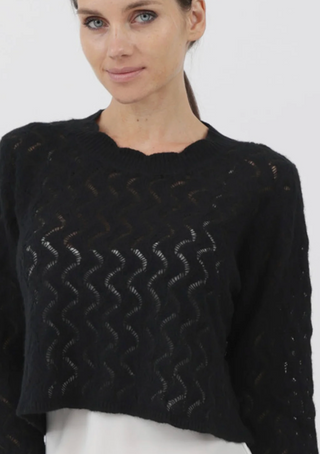 Nungwi Mongolian Cashmere Open-Weave Sweater