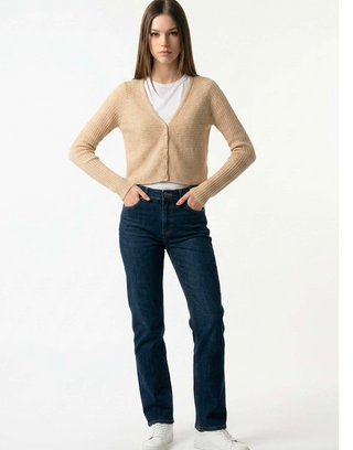 Breeze Mongolian Cashmere Cropped Cardigan