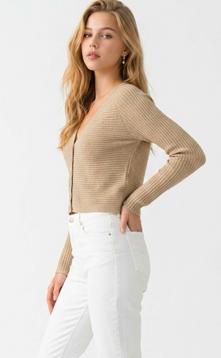 Breeze Mongolian Cashmere Cropped Cardigan