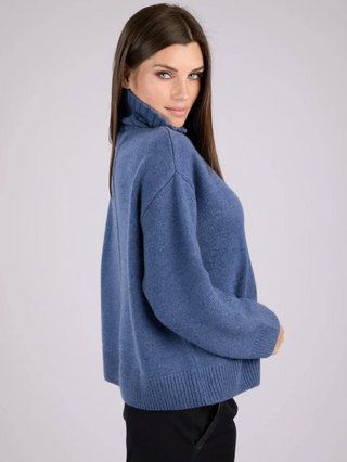 Ann Mongolian Cashmere Quarter-Zip Sweater
