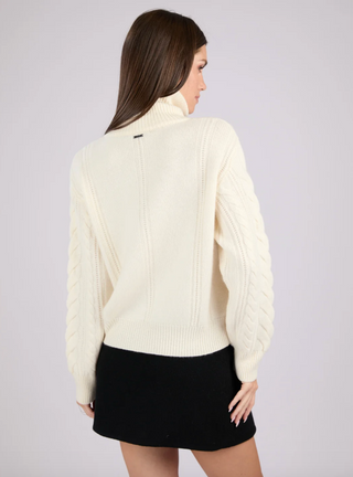 Avenue Cashmere Cable-Knit Zip-Up Cardigan
