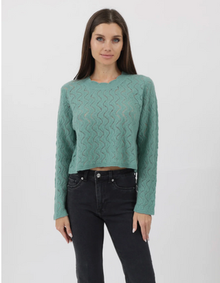 Nungwi Mongolian Cashmere Open-Weave Sweater