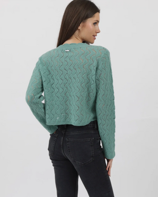 Nungwi Mongolian Cashmere Open-Weave Sweater