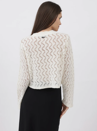 Nungwi Mongolian Cashmere Open-Weave Sweater
