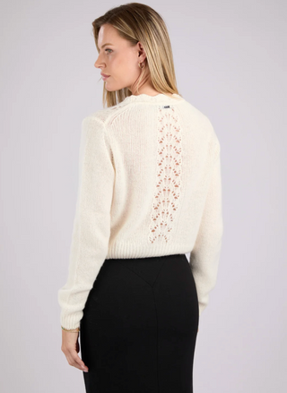 Lace Mongolian Cashmere V-Neck Cardigan